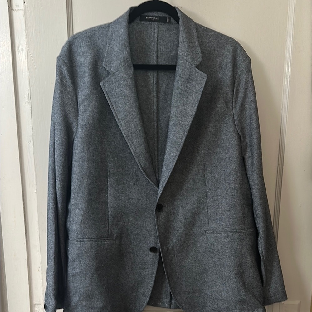 Banana Republic Gray Blazer with Structured Shoulders